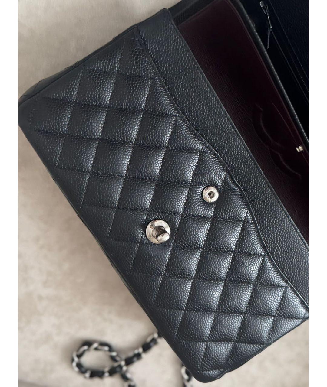 CHANEL Черная кожаная сумка через плечо, фото 7