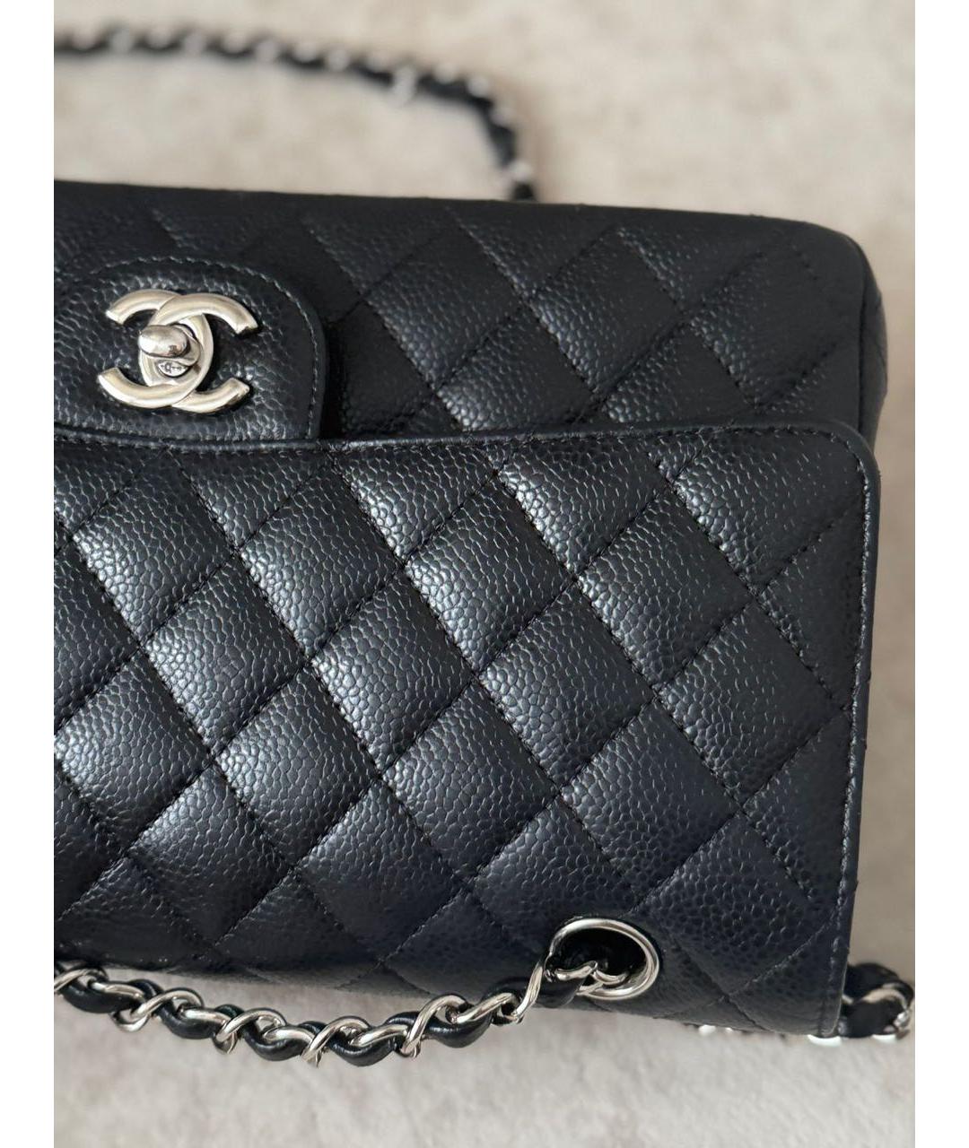 CHANEL Черная кожаная сумка через плечо, фото 5