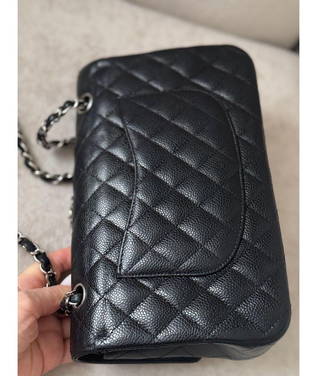 CHANEL Черная кожаная сумка через плечо, фото 4