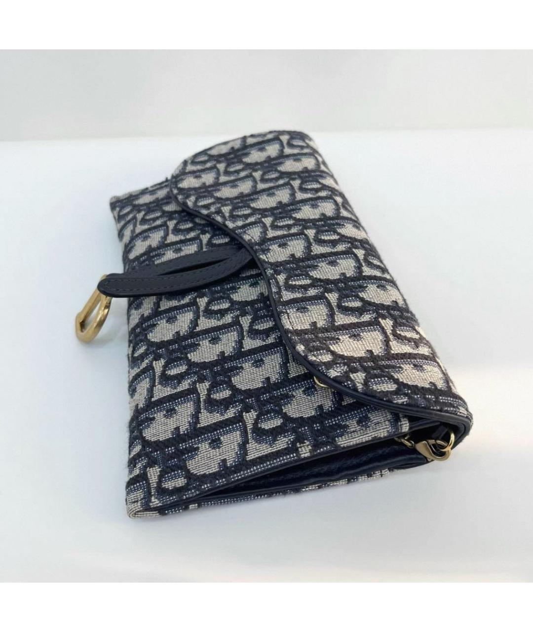 CHRISTIAN DIOR Синяя кожаная сумка через плечо, фото 6