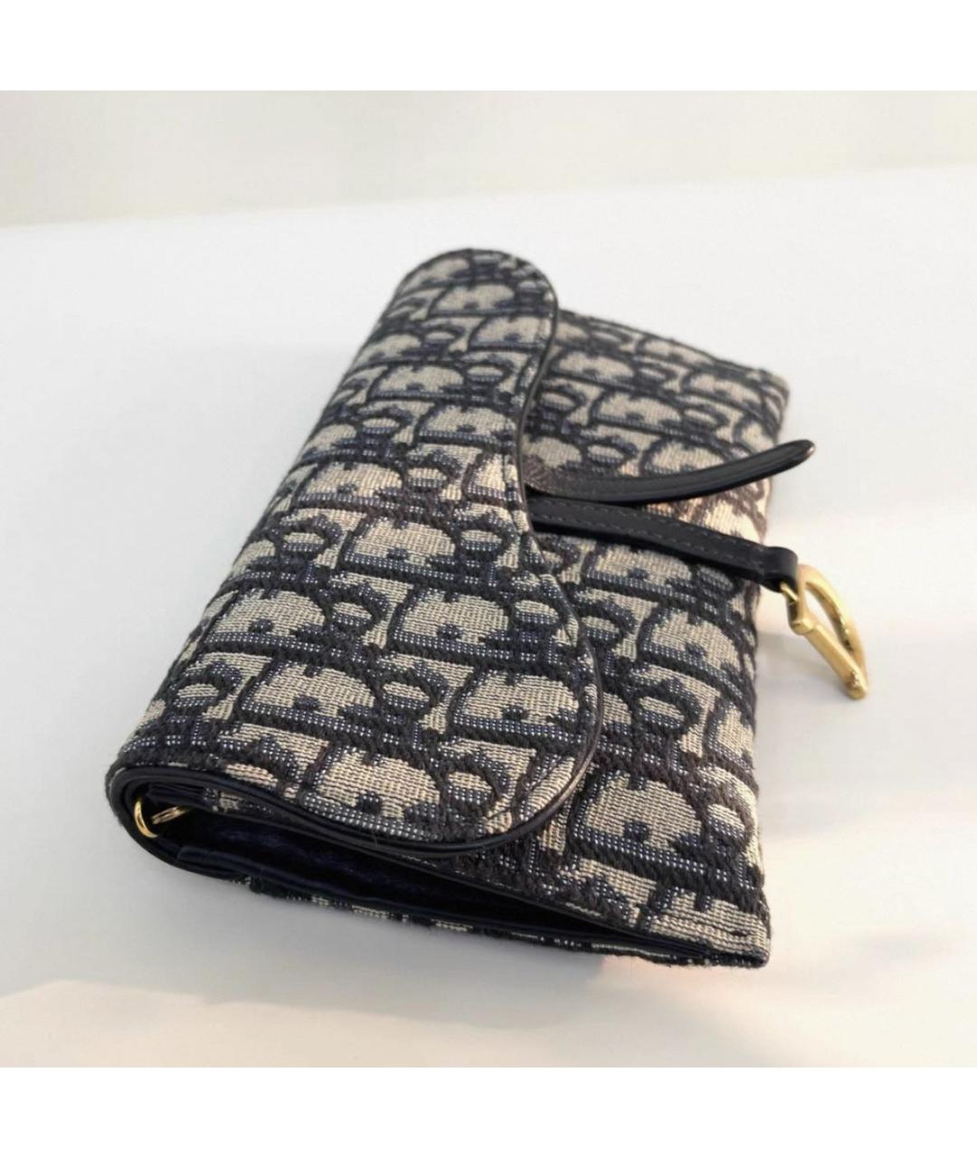 CHRISTIAN DIOR Синяя кожаная сумка через плечо, фото 4