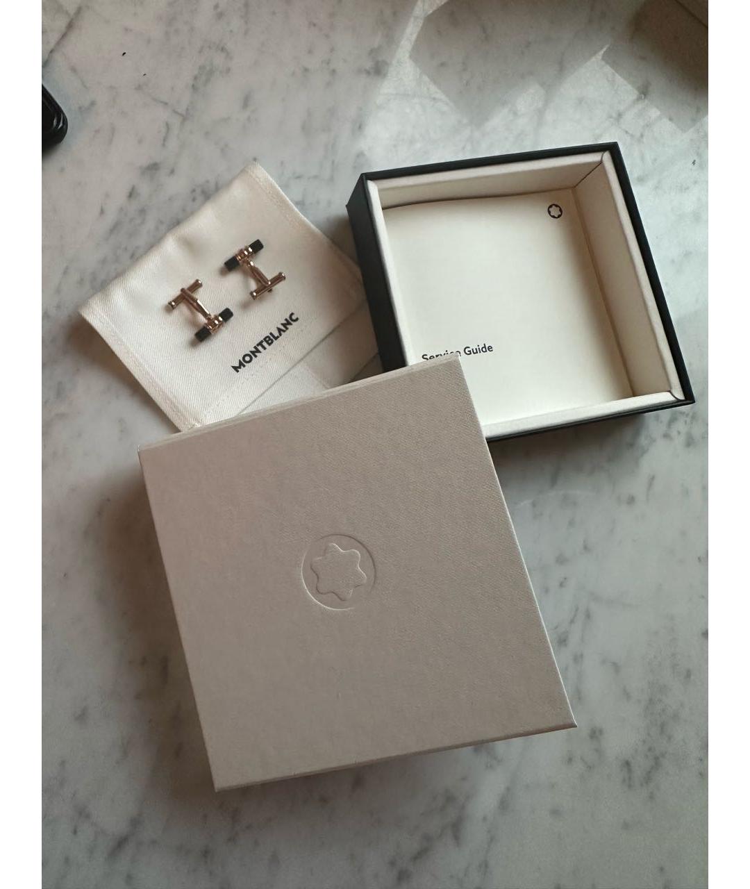 MONTBLANC Золотые металлические запонки, фото 4