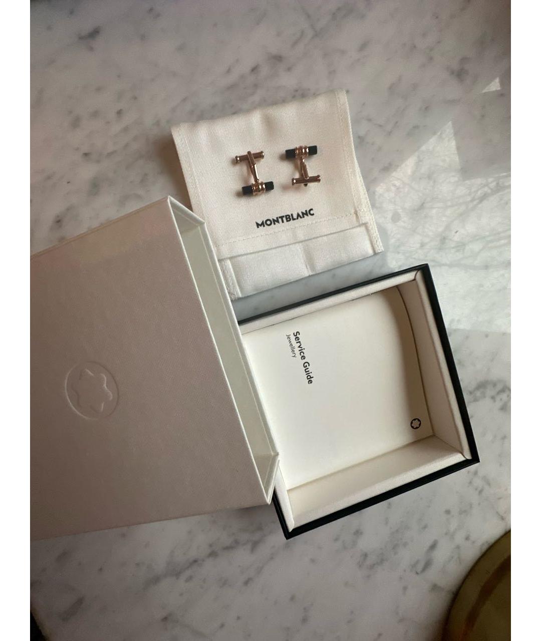 MONTBLANC Золотые металлические запонки, фото 6