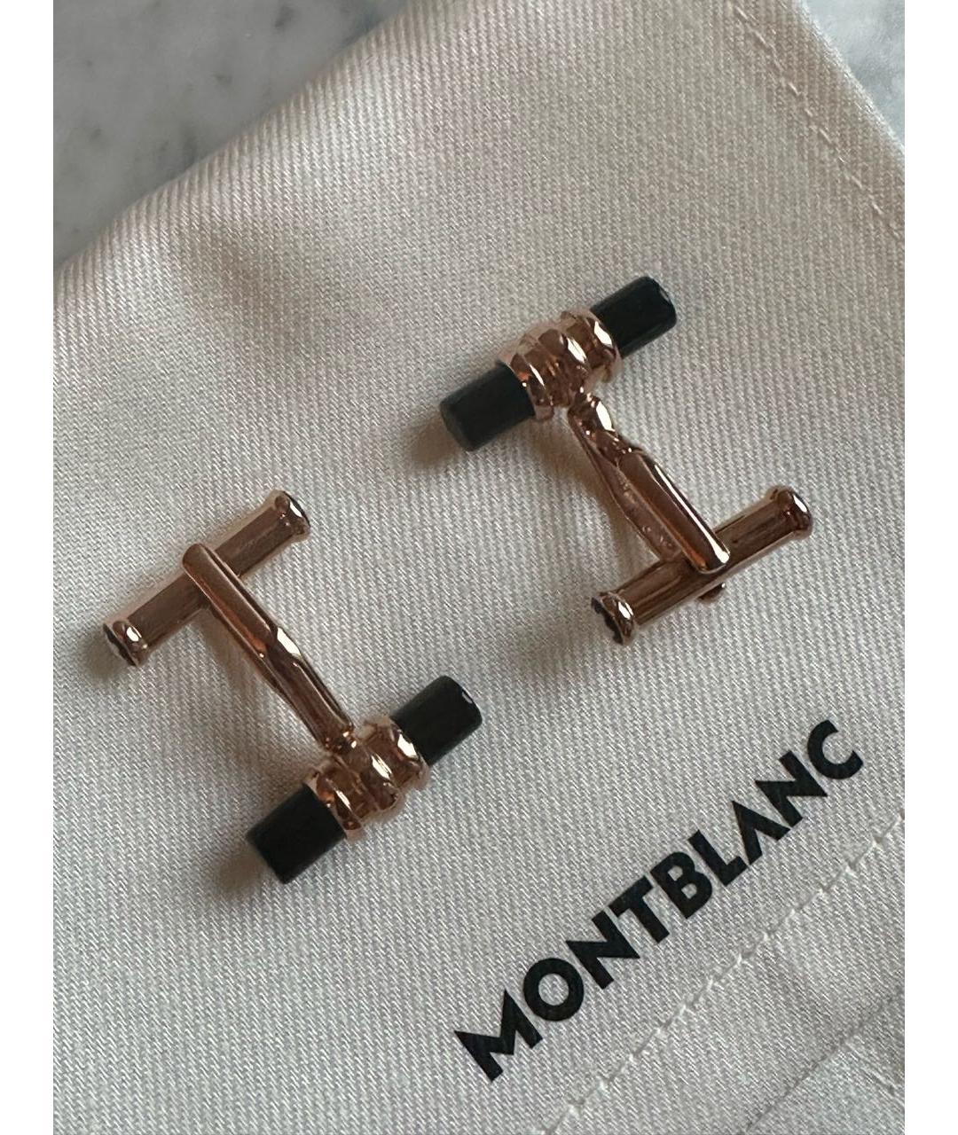 MONTBLANC Золотые металлические запонки, фото 3