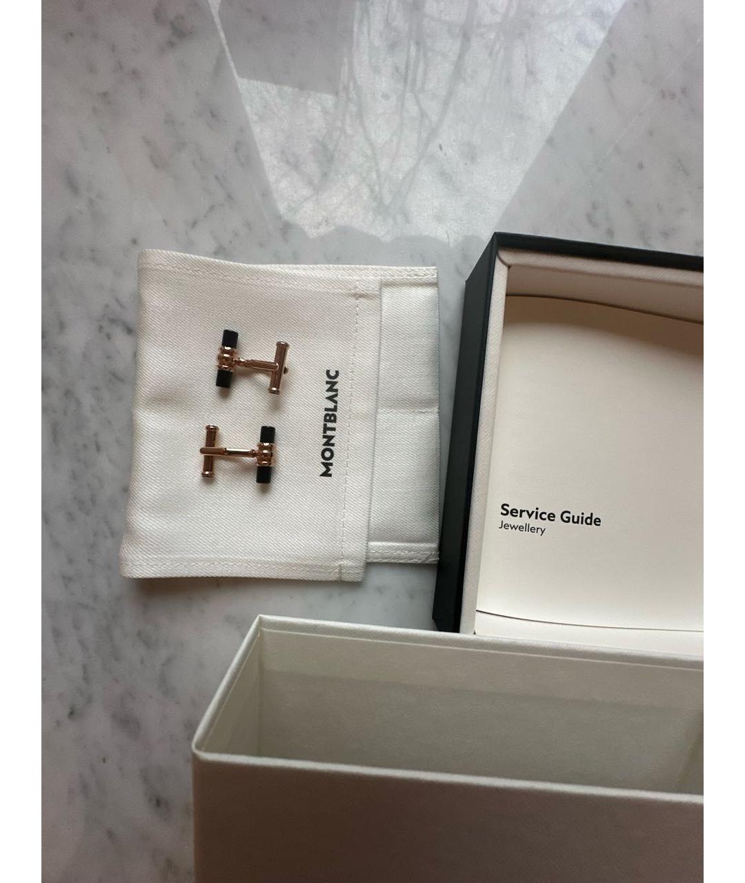 MONTBLANC Золотые металлические запонки, фото 7