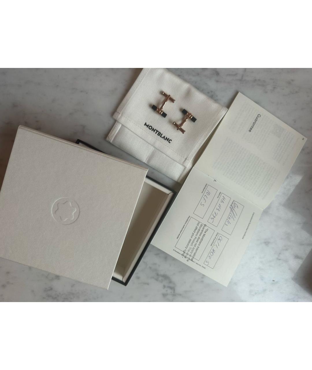 MONTBLANC Золотые металлические запонки, фото 5