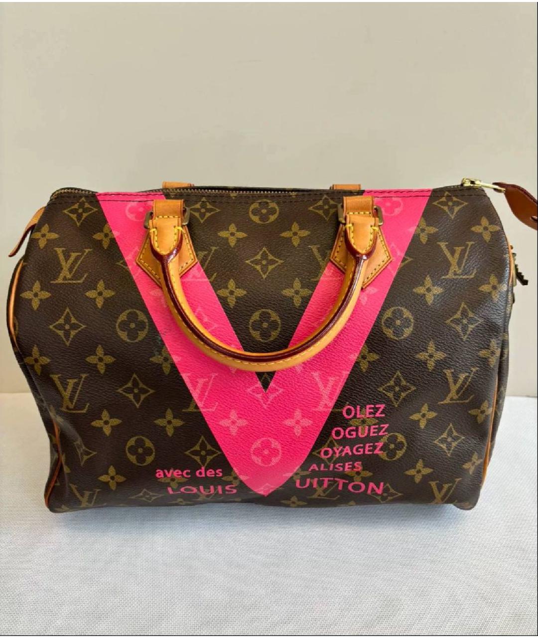 LOUIS VUITTON Коричневая сумка с короткими ручками, фото 9