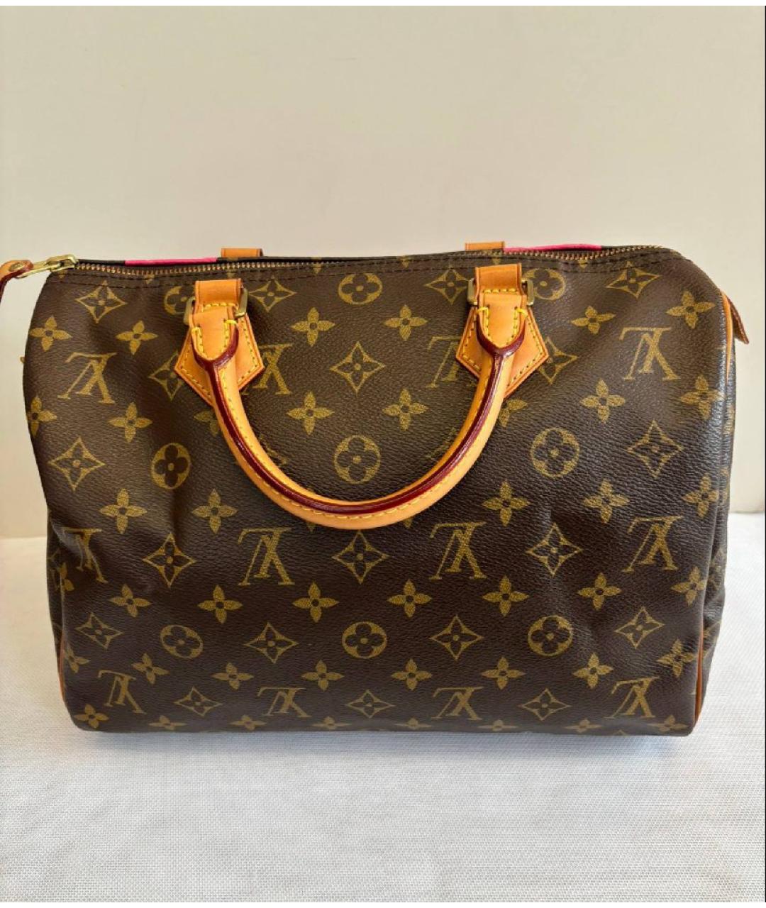 LOUIS VUITTON Коричневая сумка с короткими ручками, фото 3