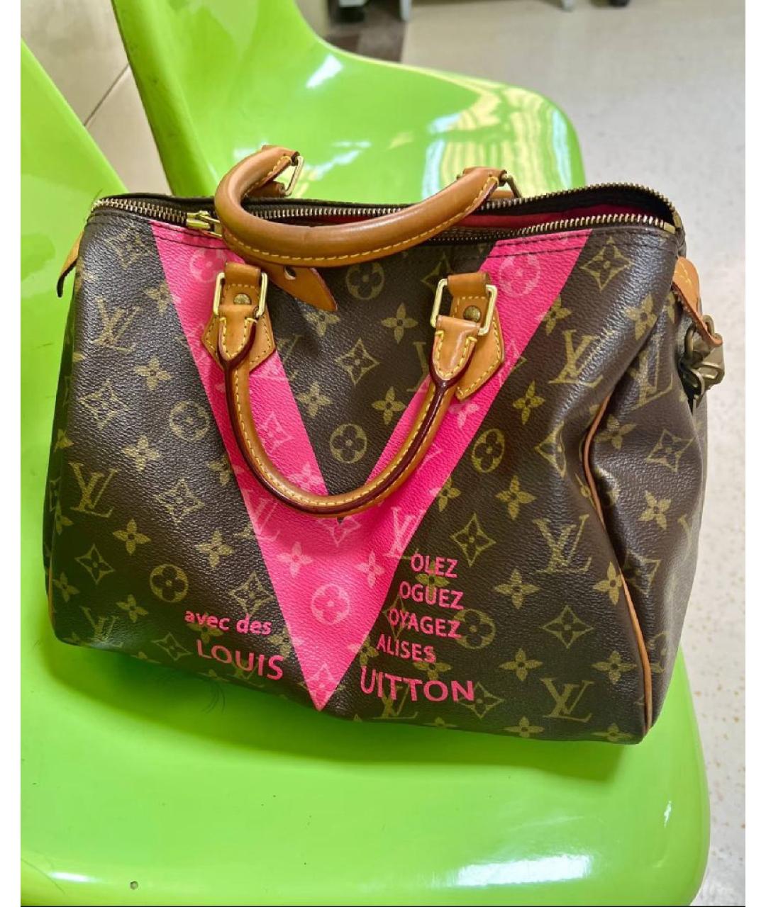 LOUIS VUITTON Коричневая сумка с короткими ручками, фото 2
