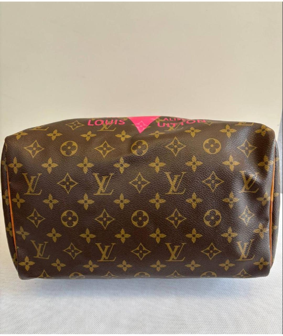 LOUIS VUITTON Коричневая сумка с короткими ручками, фото 4