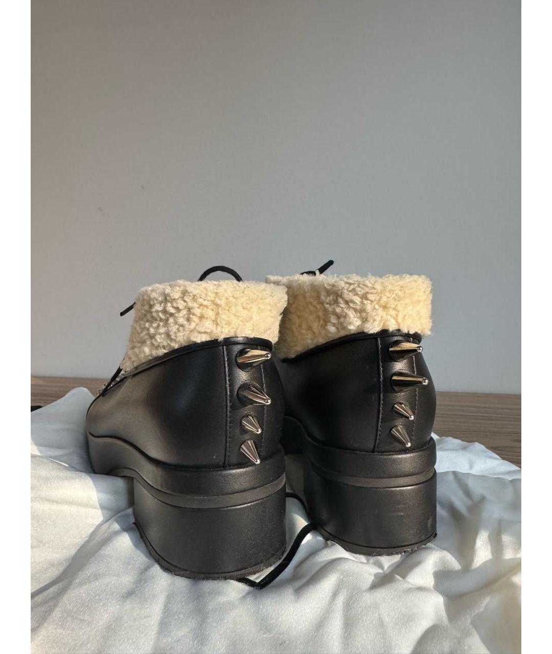 GUCCI Черные кожаные ботинки, фото 4