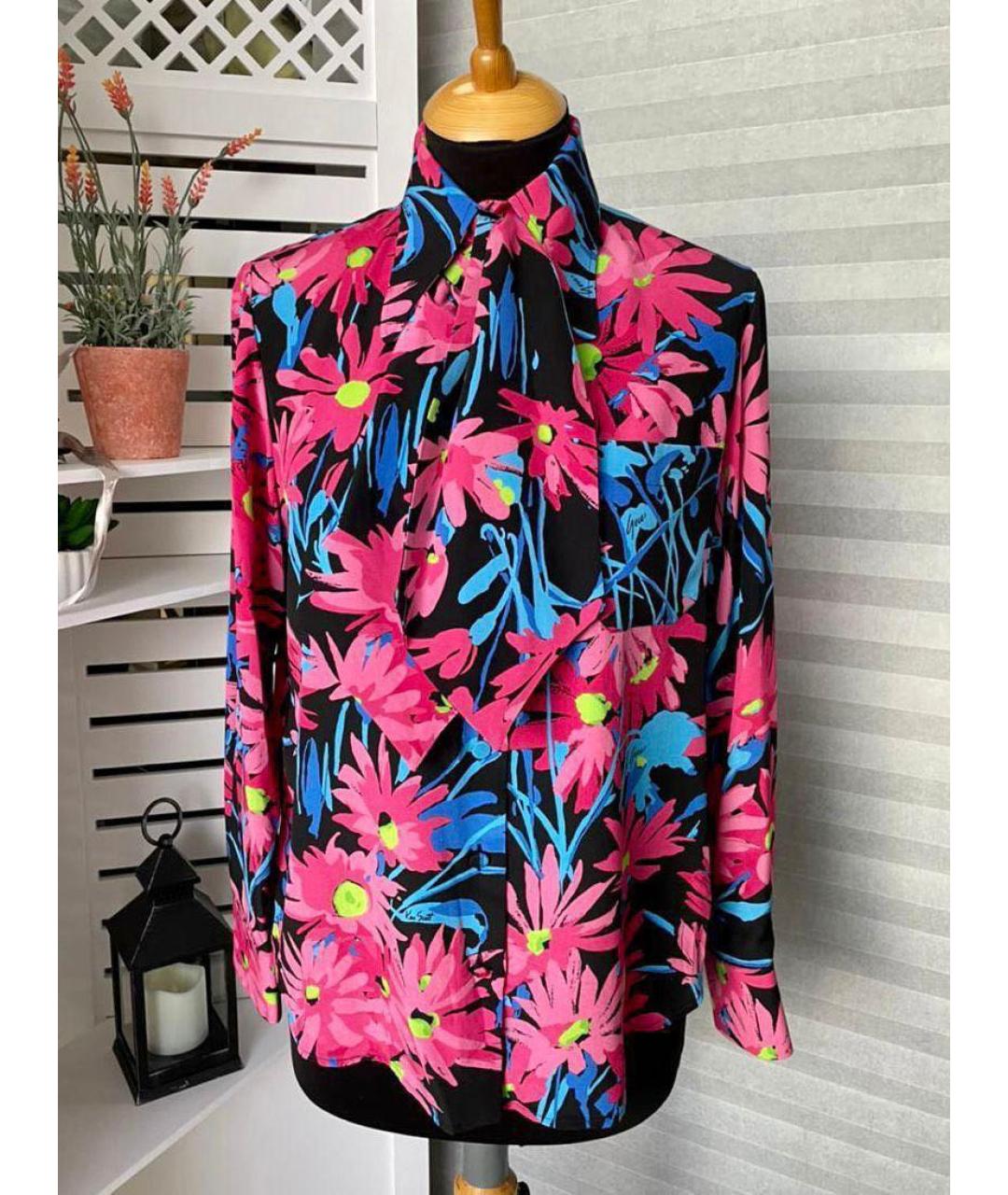 GUCCI Мульти шелковая блузы, фото 3