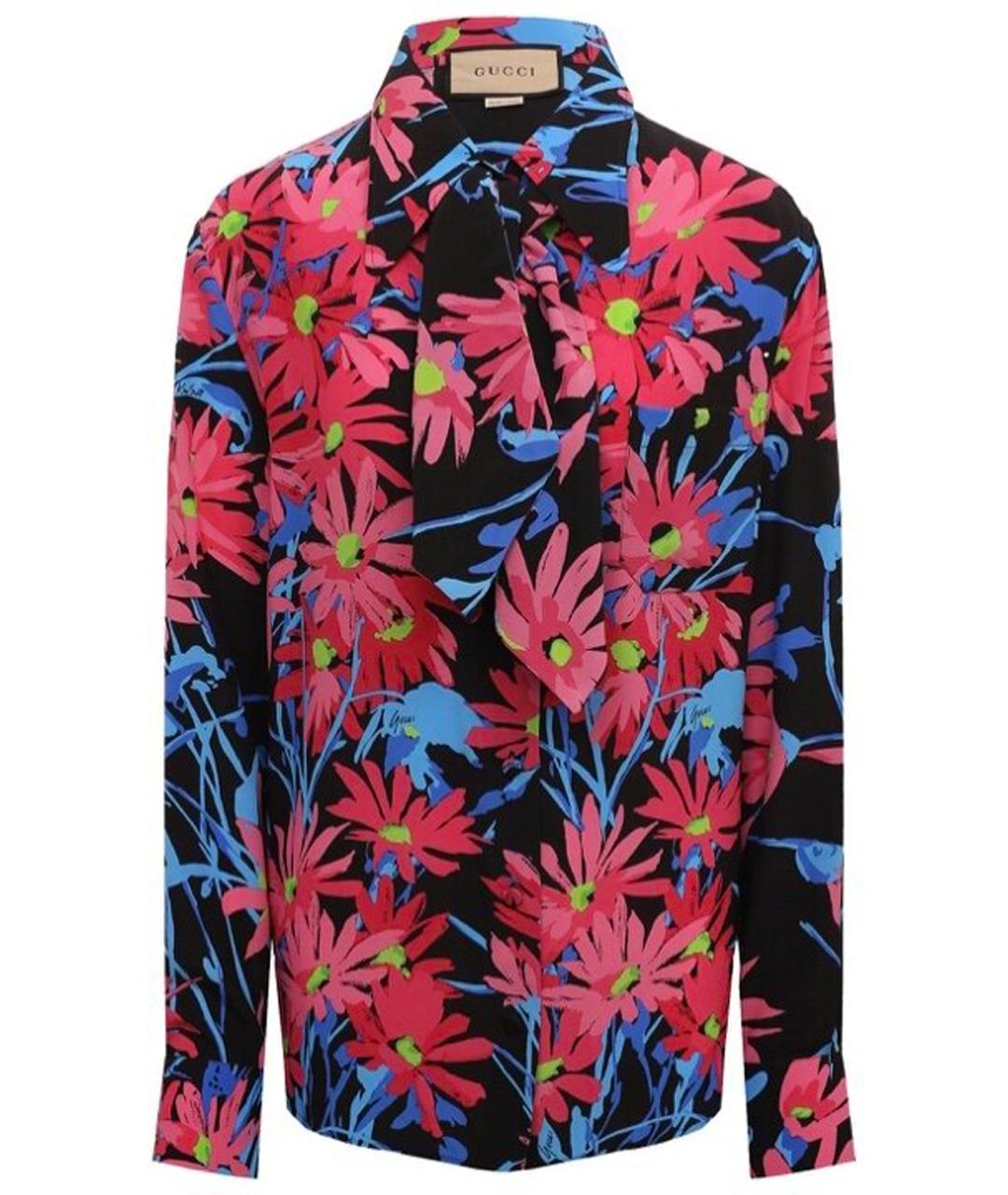 GUCCI Мульти шелковая блузы, фото 1