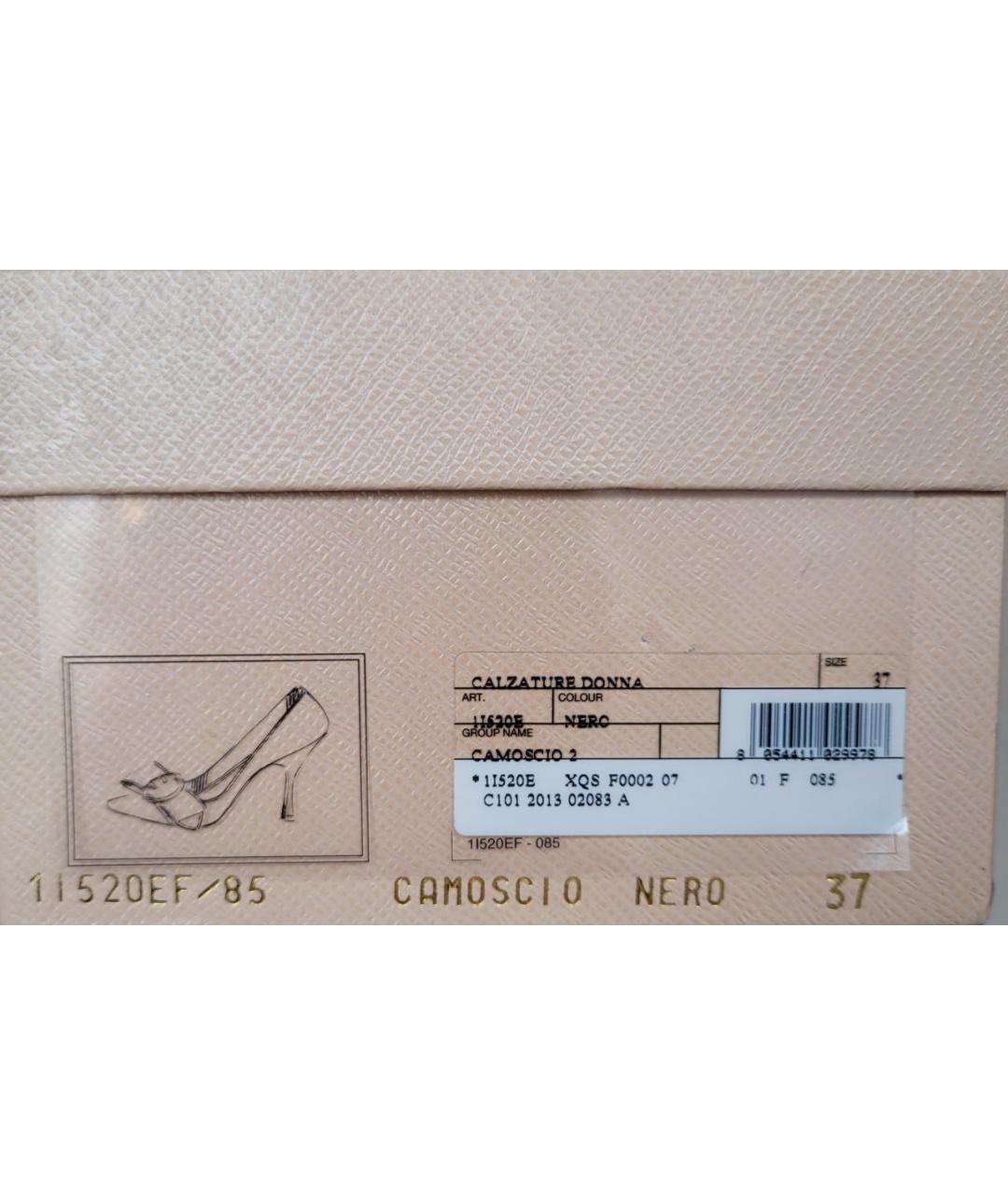 PRADA Черные замшевые туфли, фото 7