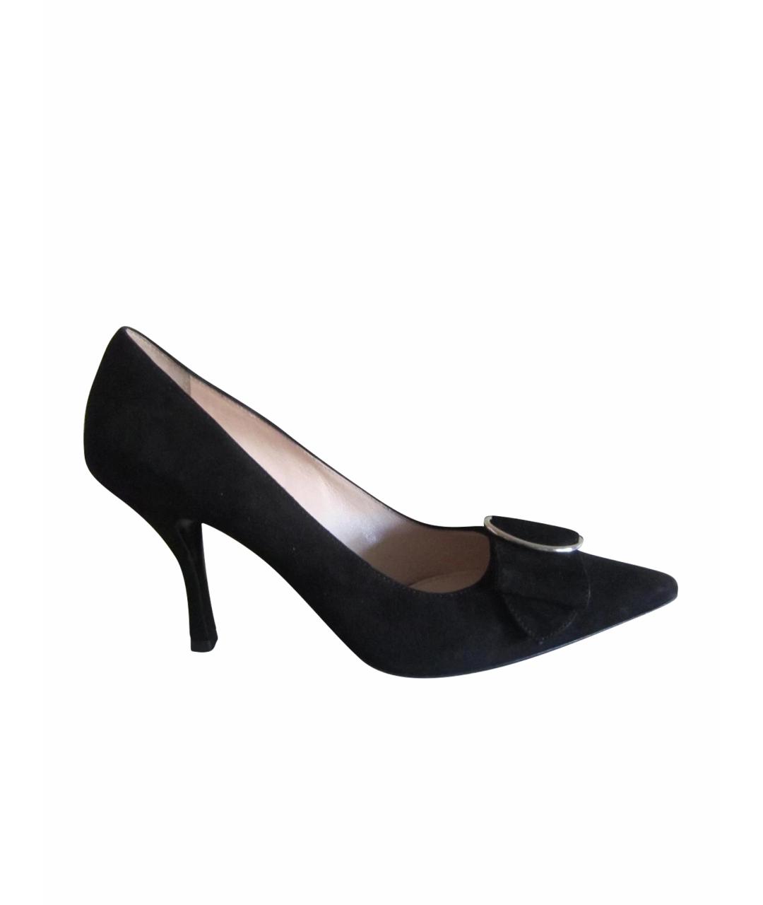 PRADA Черные замшевые туфли, фото 1