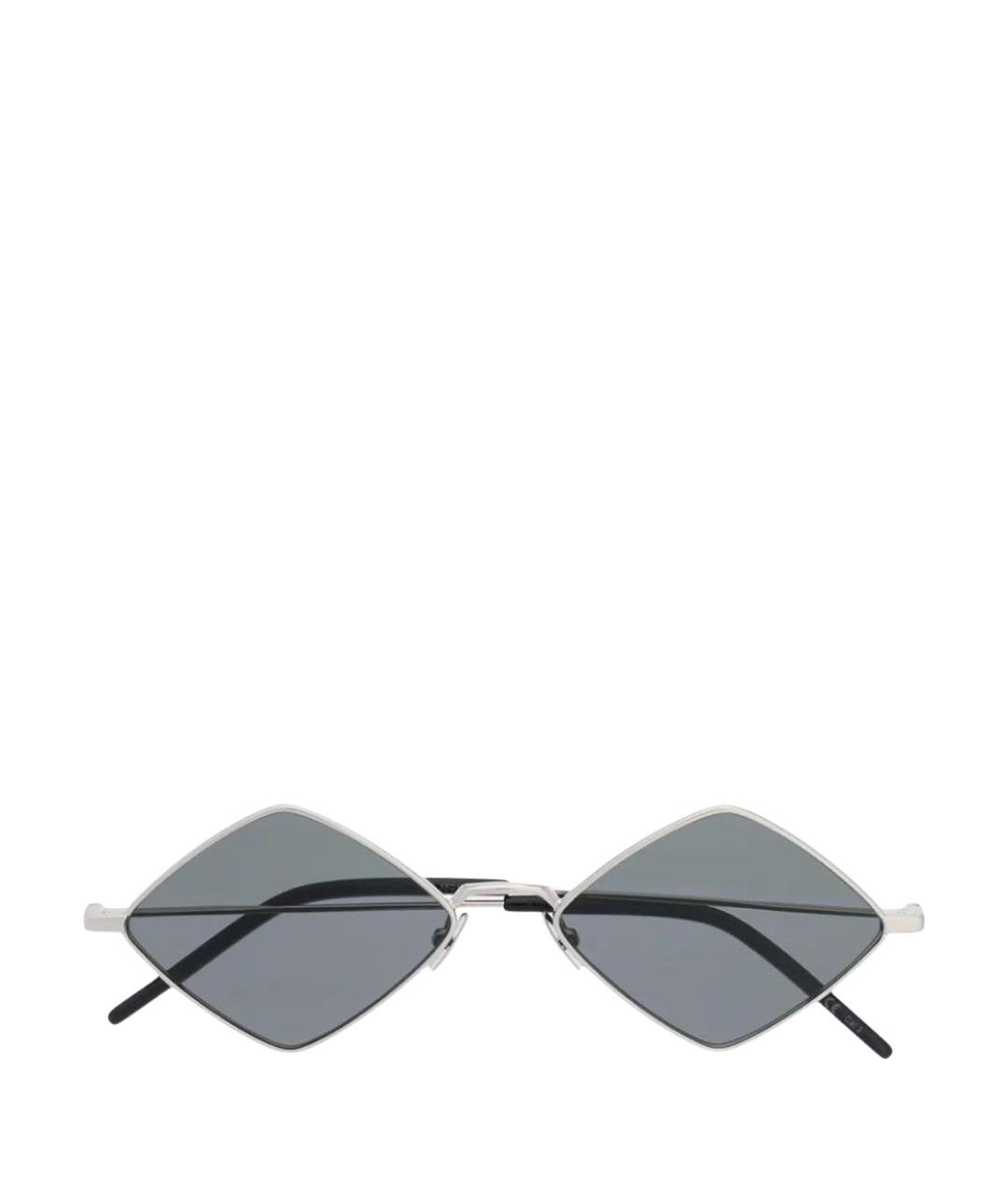 SAINT LAURENT Серебряные металлические солнцезащитные очки, фото 1
