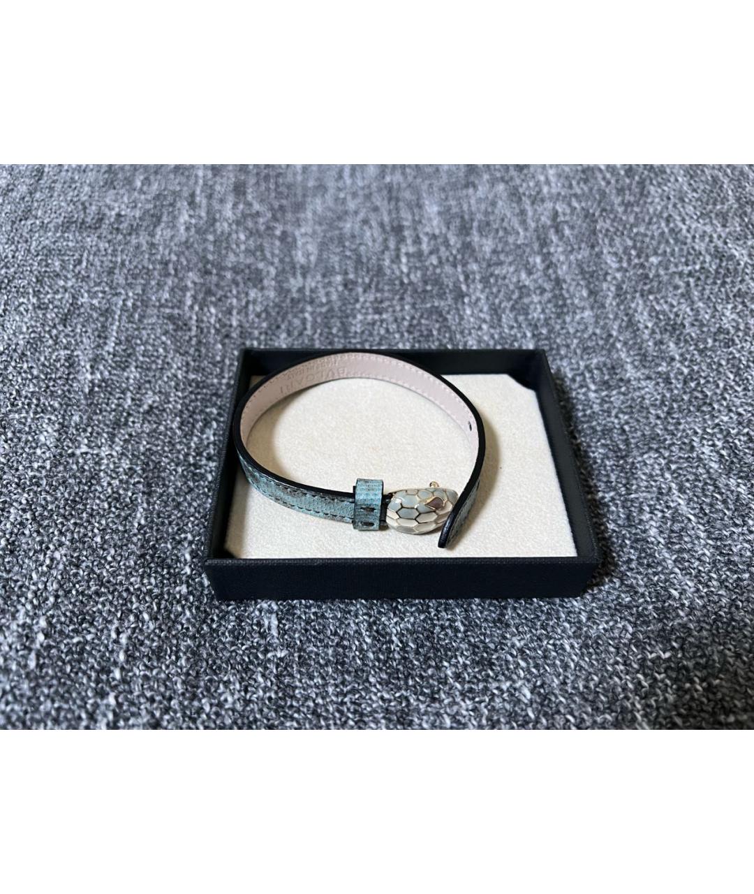 BVLGARI Бирюзовый кожаный браслет, фото 2