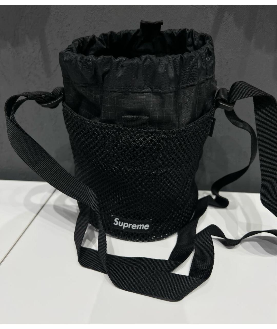 SUPREME Черная синтетическая сумка на плечо, фото 3