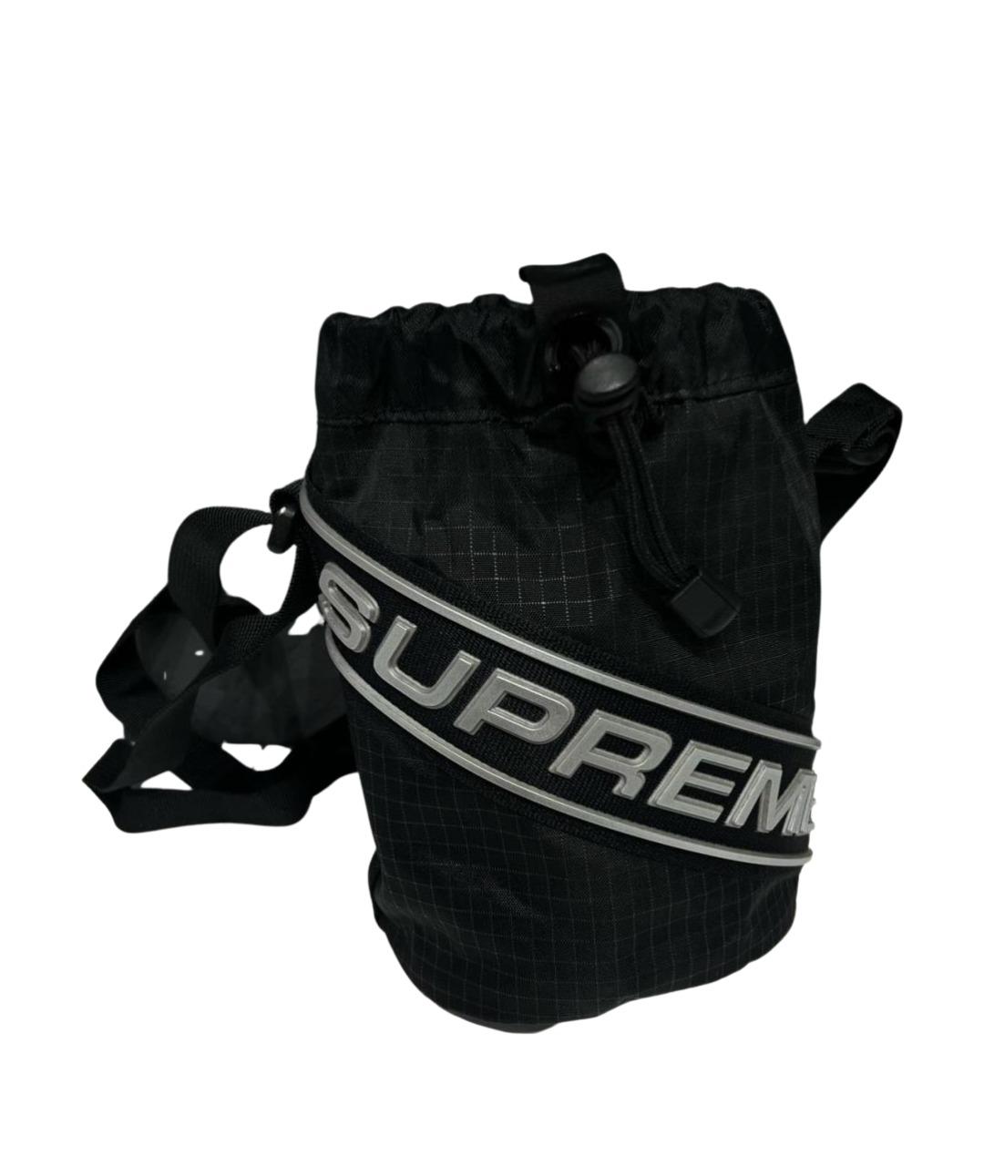 SUPREME Черная синтетическая сумка на плечо, фото 1