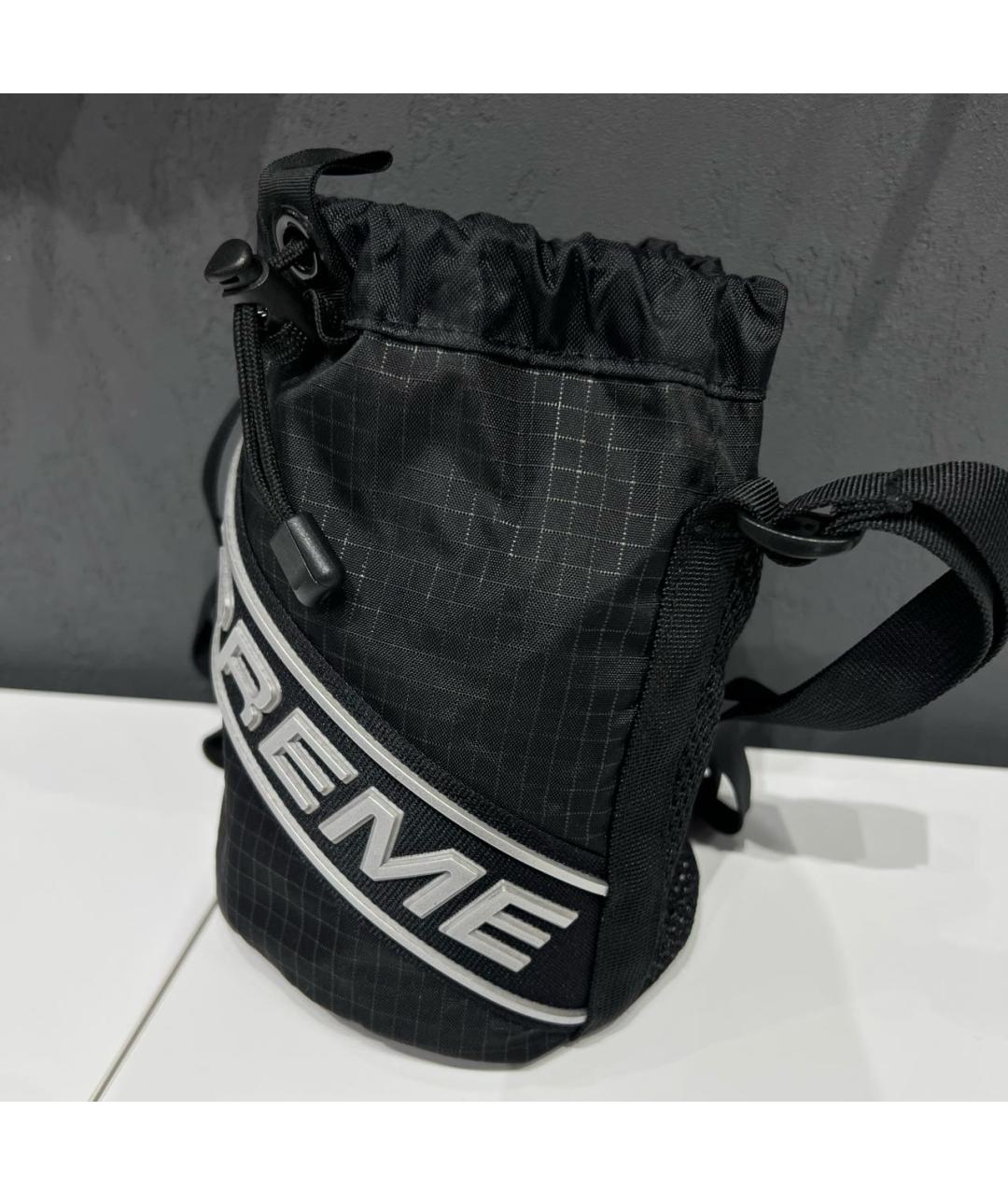 SUPREME Черная синтетическая сумка на плечо, фото 2