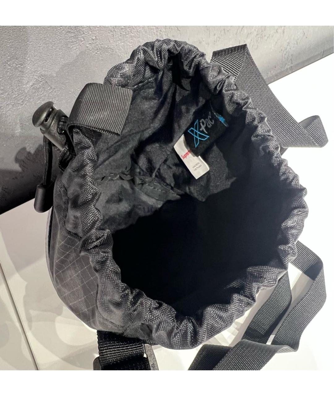 SUPREME Черная синтетическая сумка на плечо, фото 4