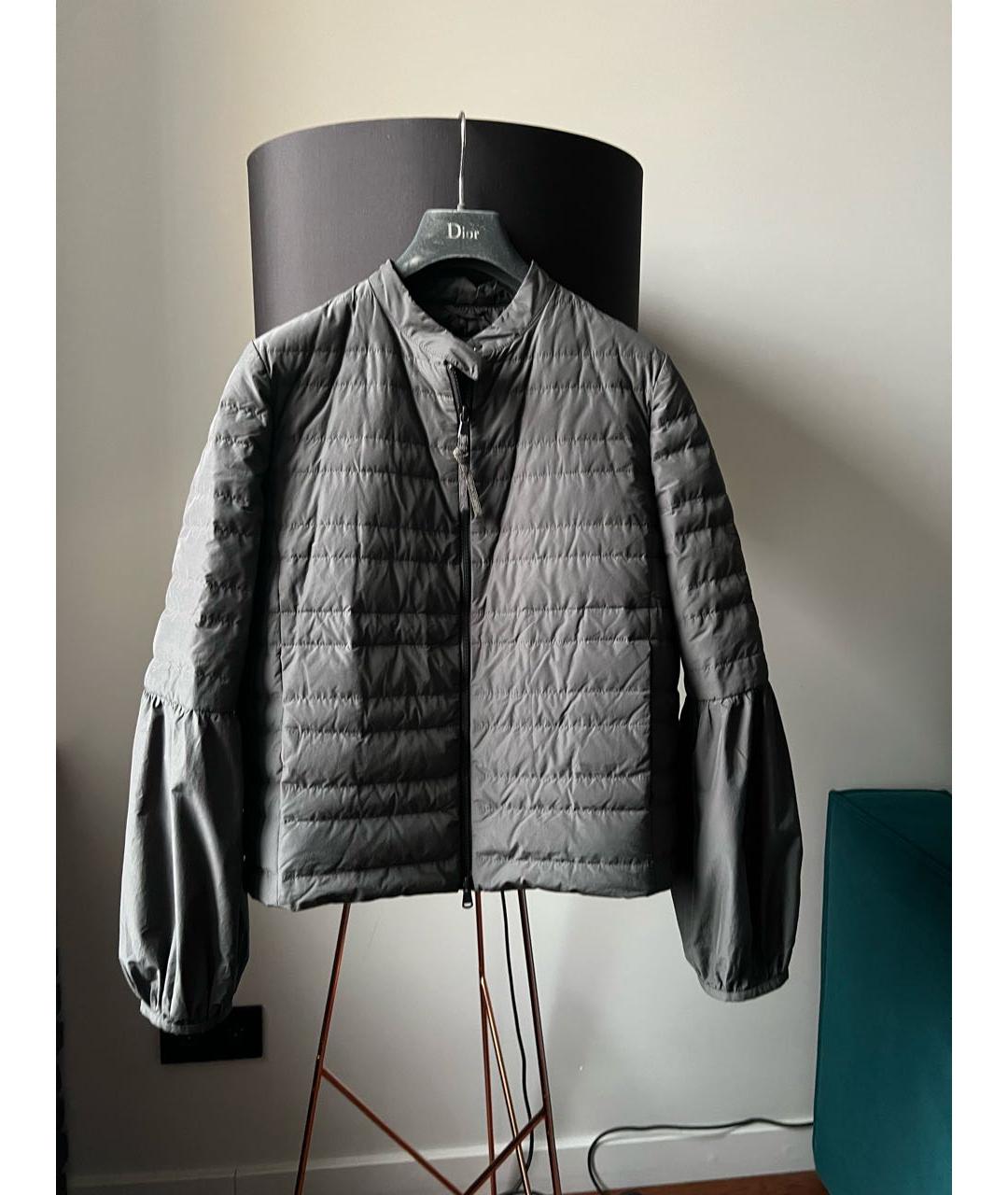 BRUNELLO CUCINELLI Серый полиэстеровый пуховик, фото 9