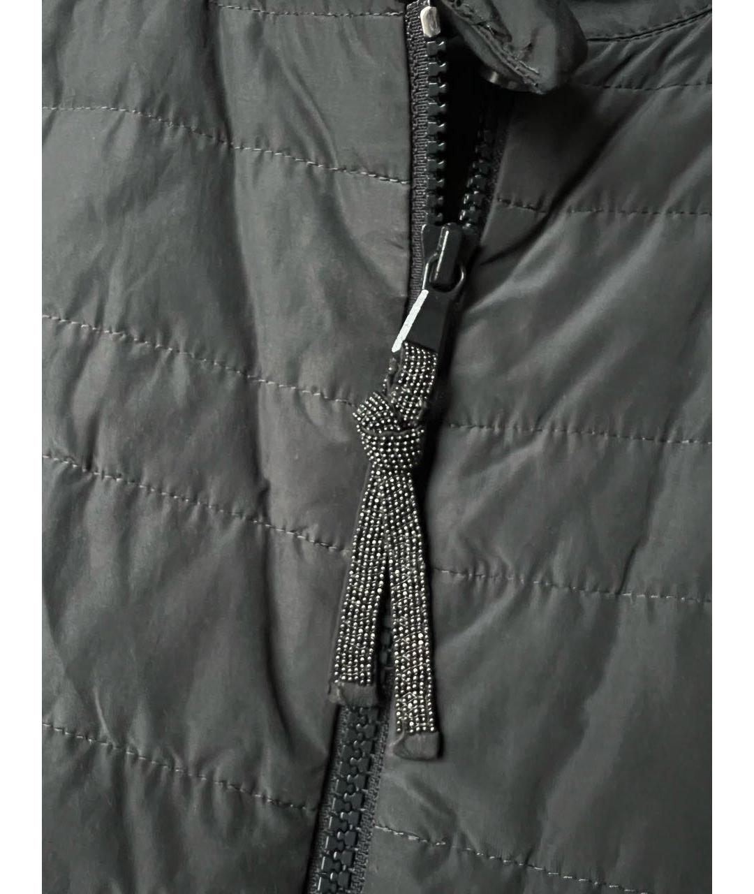 BRUNELLO CUCINELLI Серый полиэстеровый пуховик, фото 3