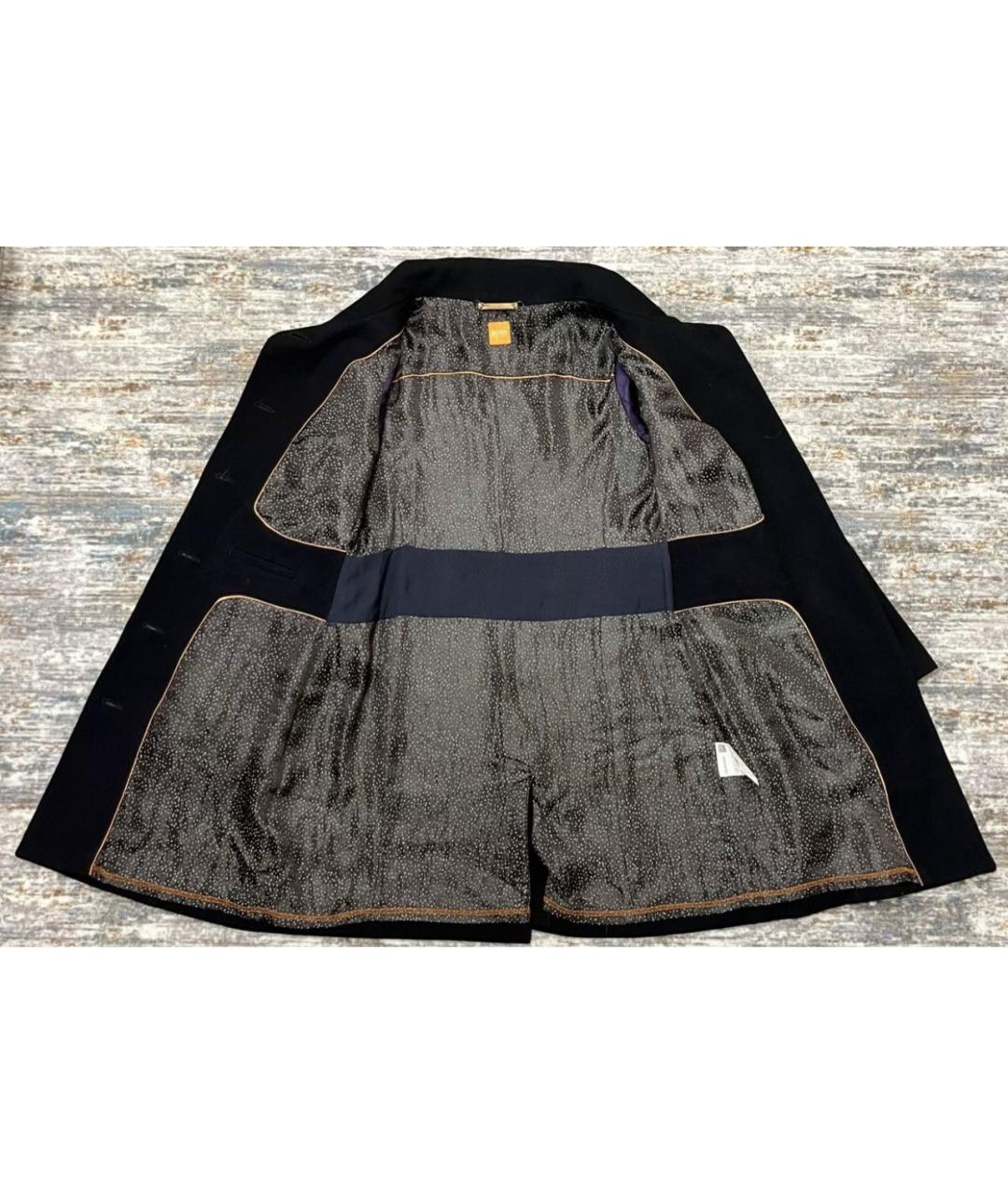 HUGO BOSS Черное шерстяное пальто, фото 5