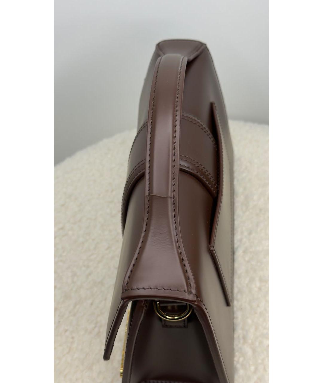 JACQUEMUS Коричневая кожаная сумка через плечо, фото 8