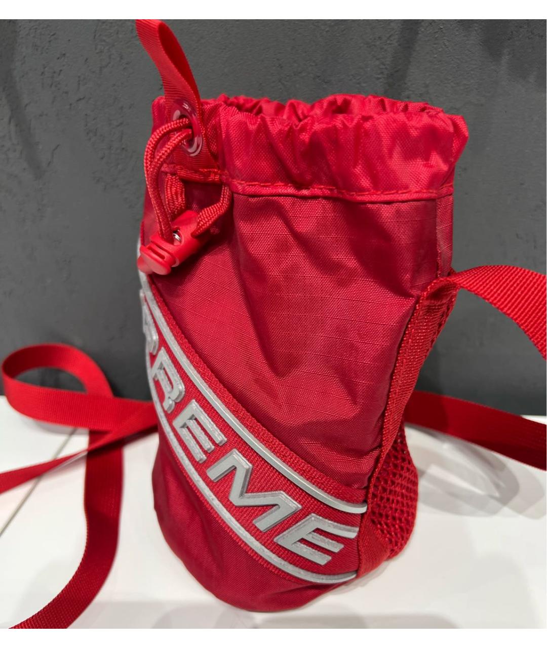 SUPREME Красная синтетическая сумка на плечо, фото 2