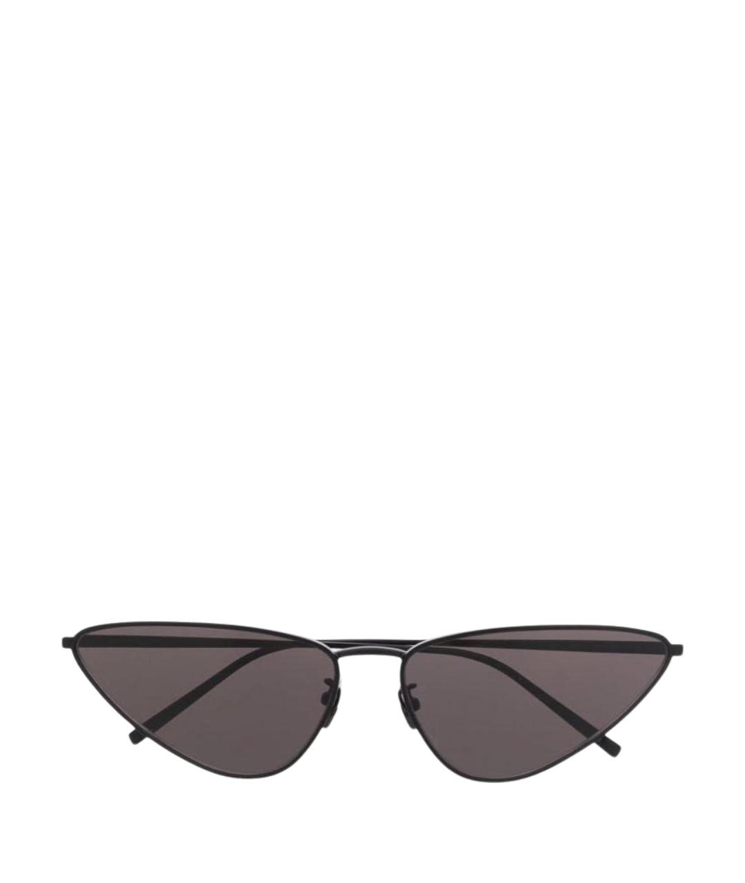 SAINT LAURENT Черные металлические солнцезащитные очки, фото 1