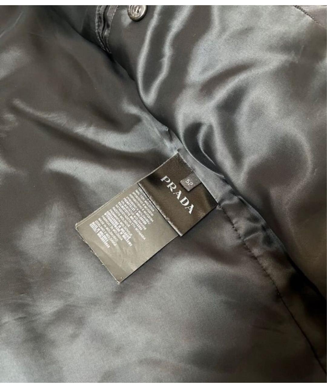 PRADA Черный полиамидовый тренч / плащ, фото 6