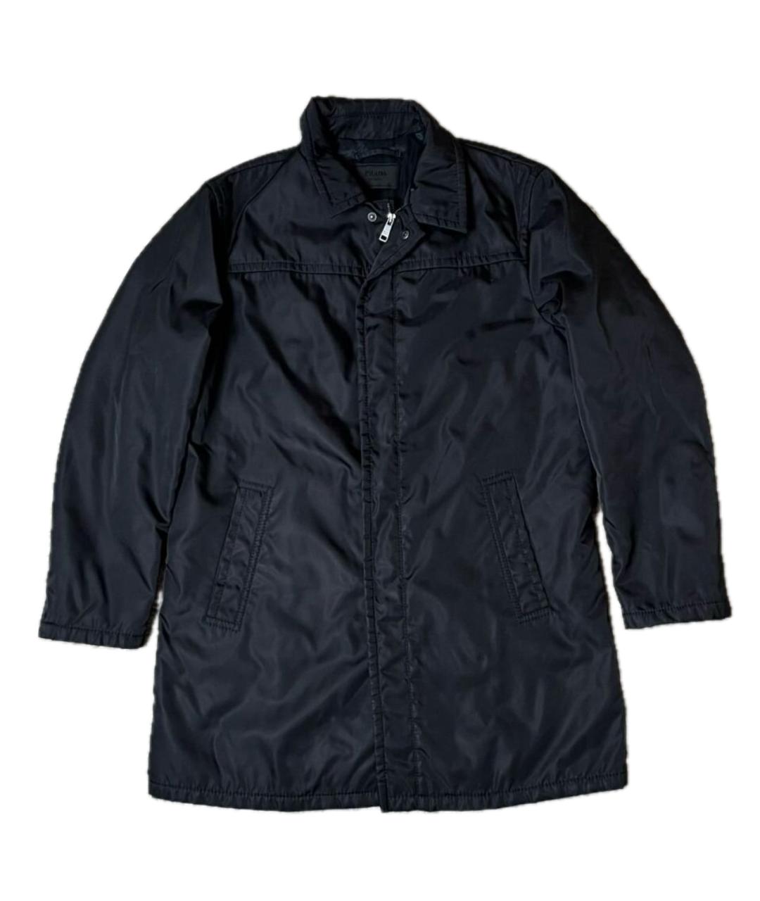 PRADA Черный полиамидовый тренч / плащ, фото 1