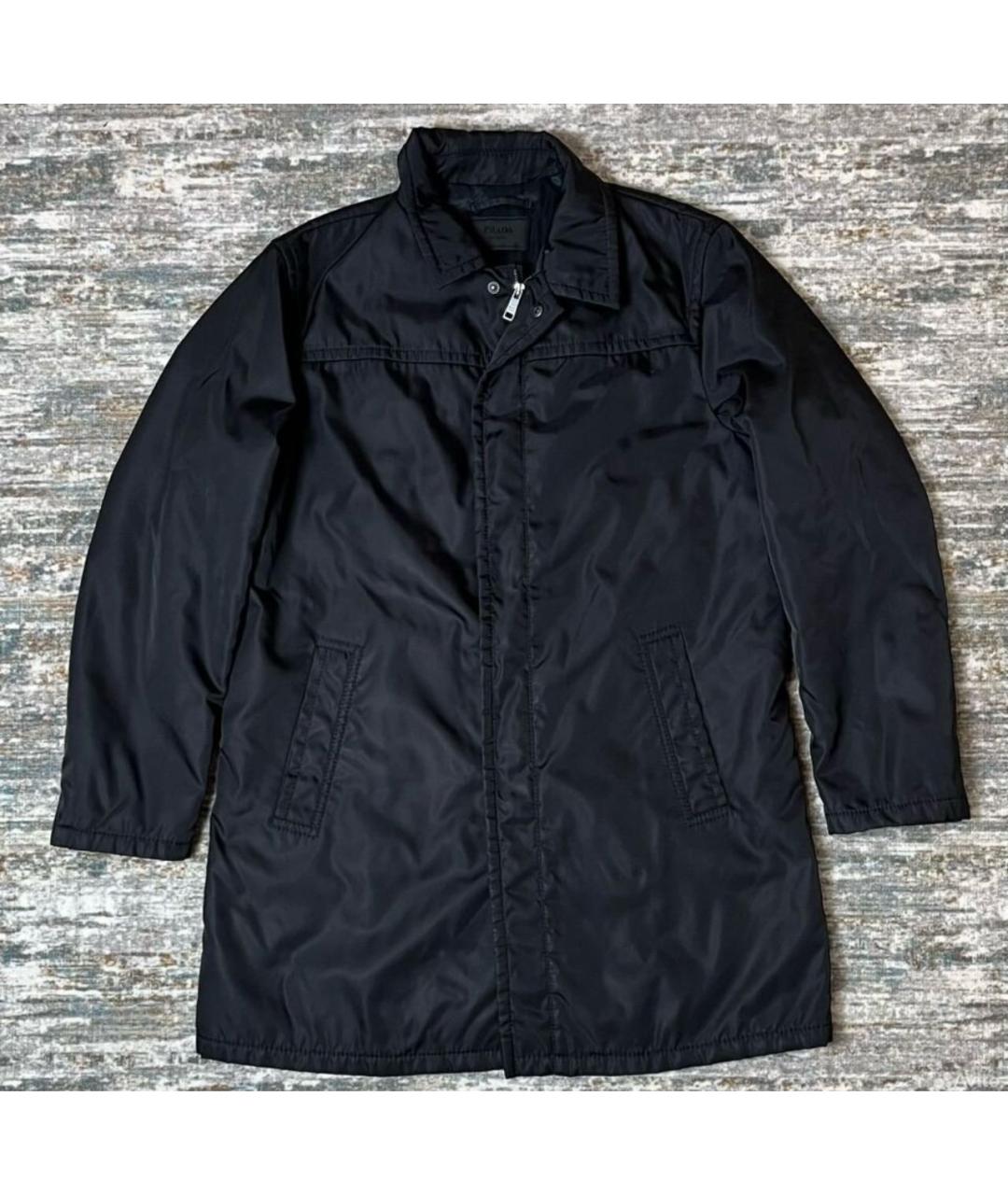 PRADA Черный полиамидовый тренч / плащ, фото 2