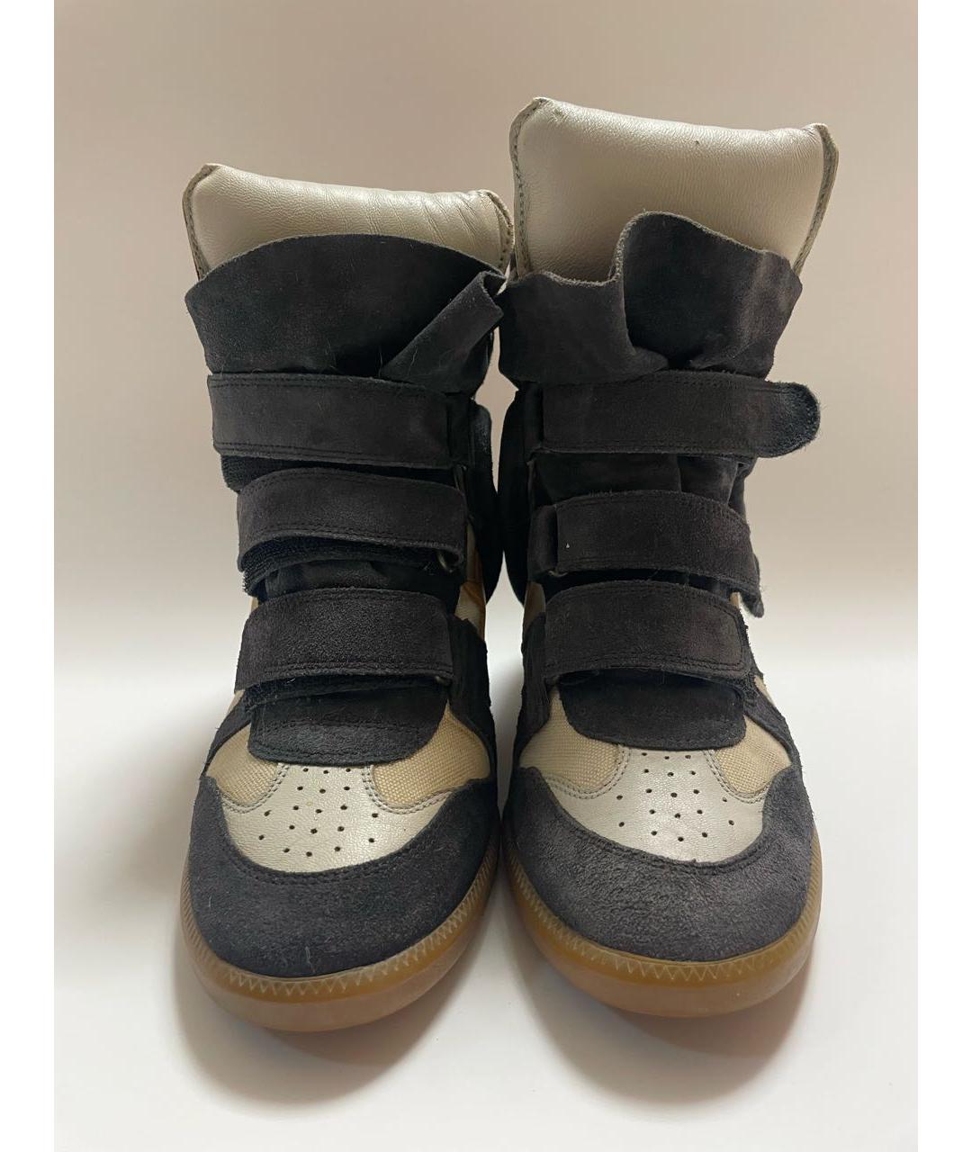 ISABEL MARANT Темно-синие замшевые кроссовки, фото 2