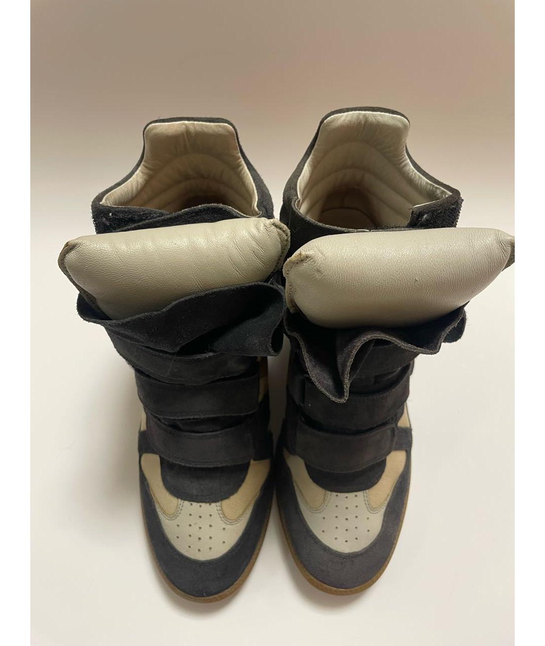 ISABEL MARANT Темно-синие замшевые кроссовки, фото 3