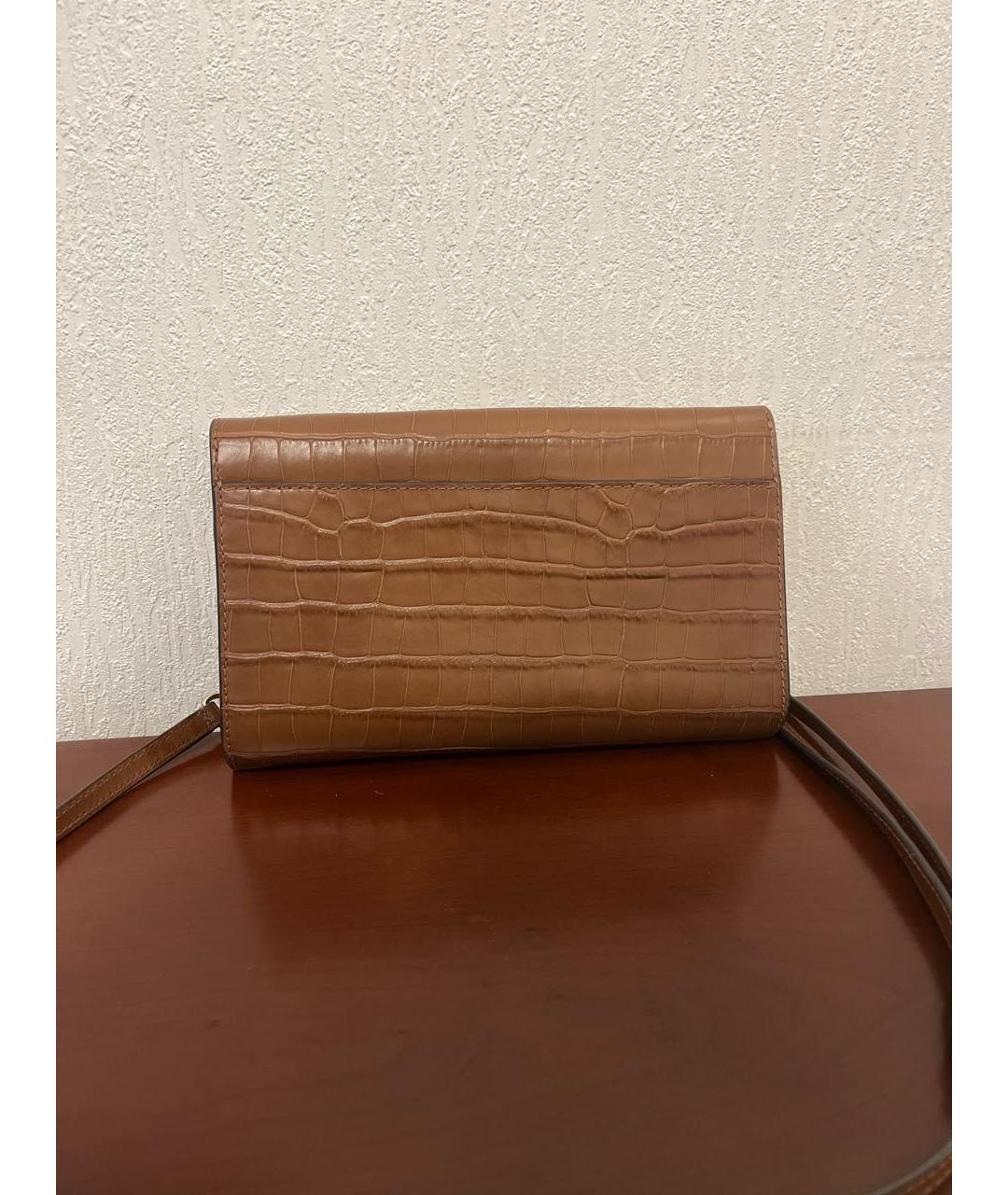 MICHAEL KORS Коричневая кожаная сумка через плечо, фото 3