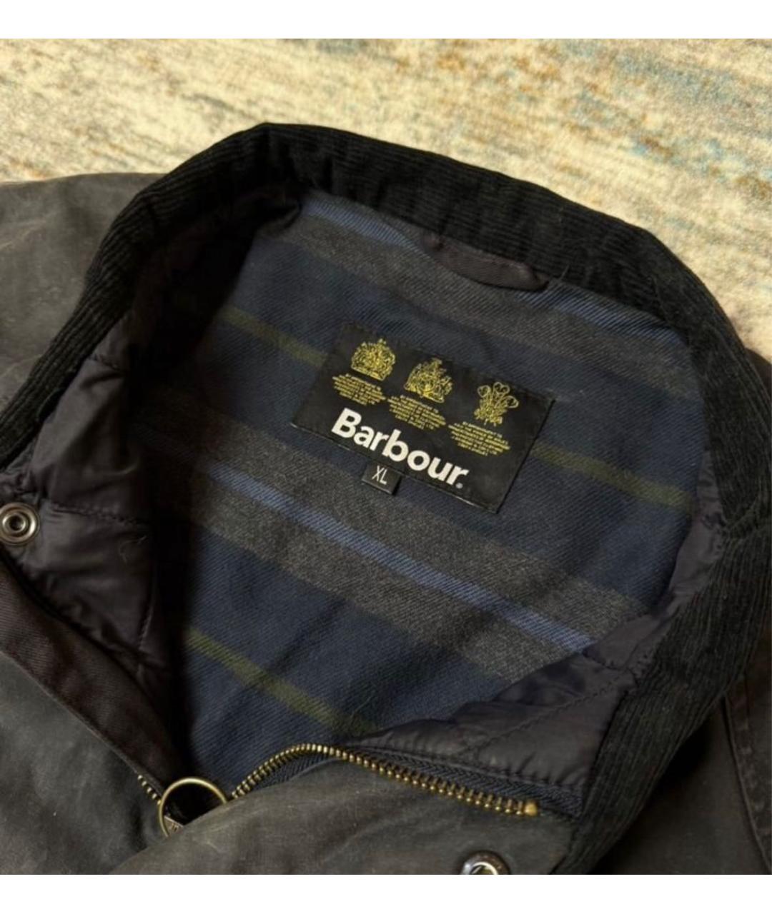 BARBOUR Черная хлопковая куртка, фото 4