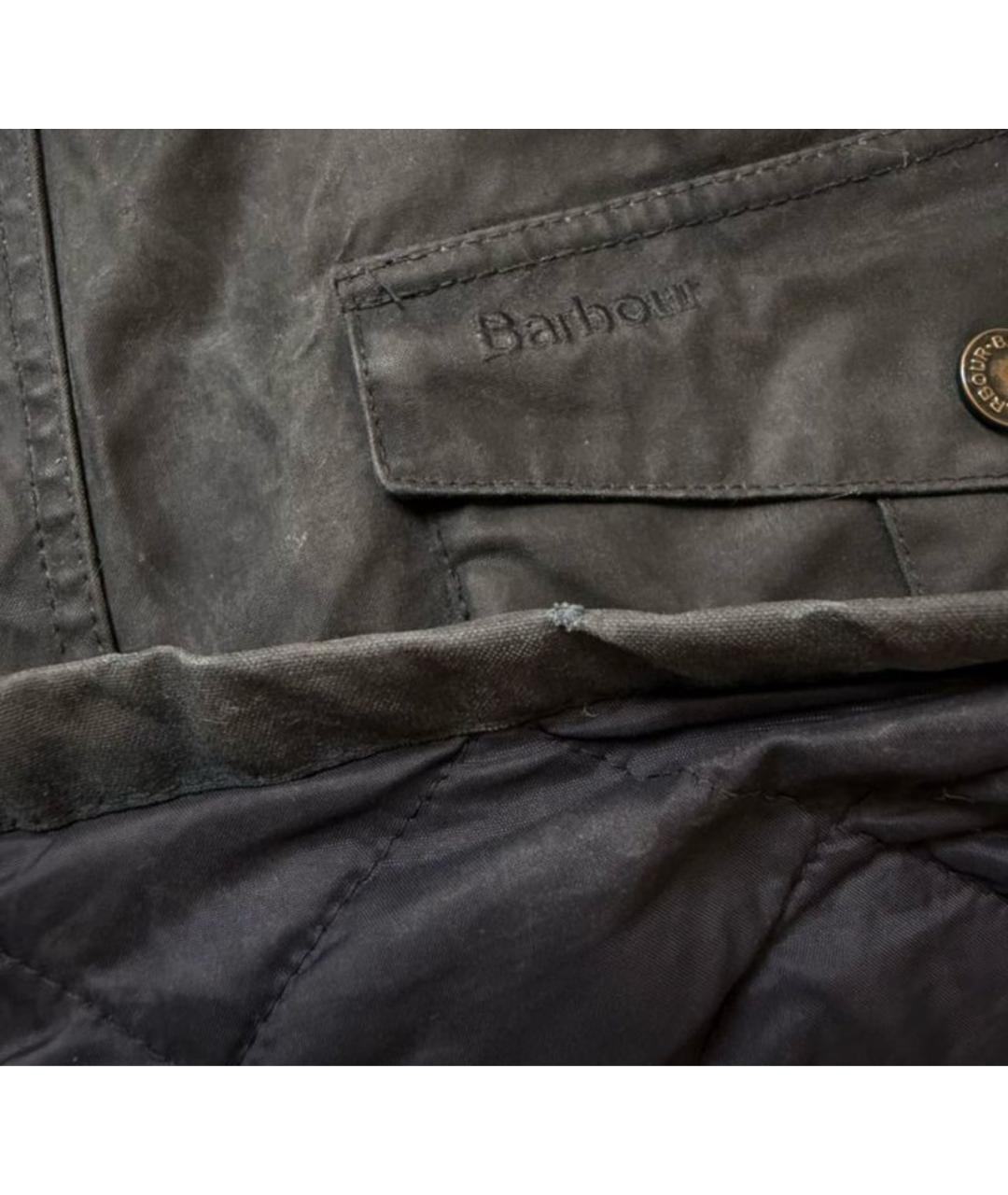 BARBOUR Черная хлопковая куртка, фото 8