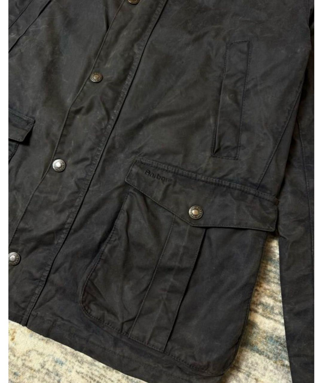 BARBOUR Черная хлопковая куртка, фото 3