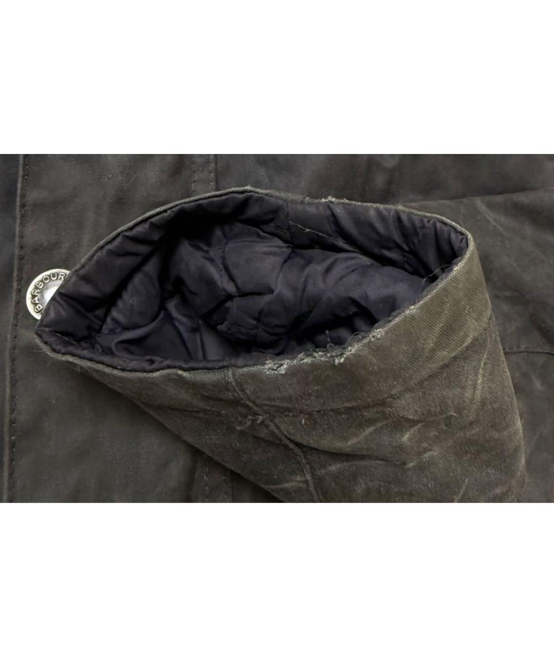 BARBOUR Черная хлопковая куртка, фото 7