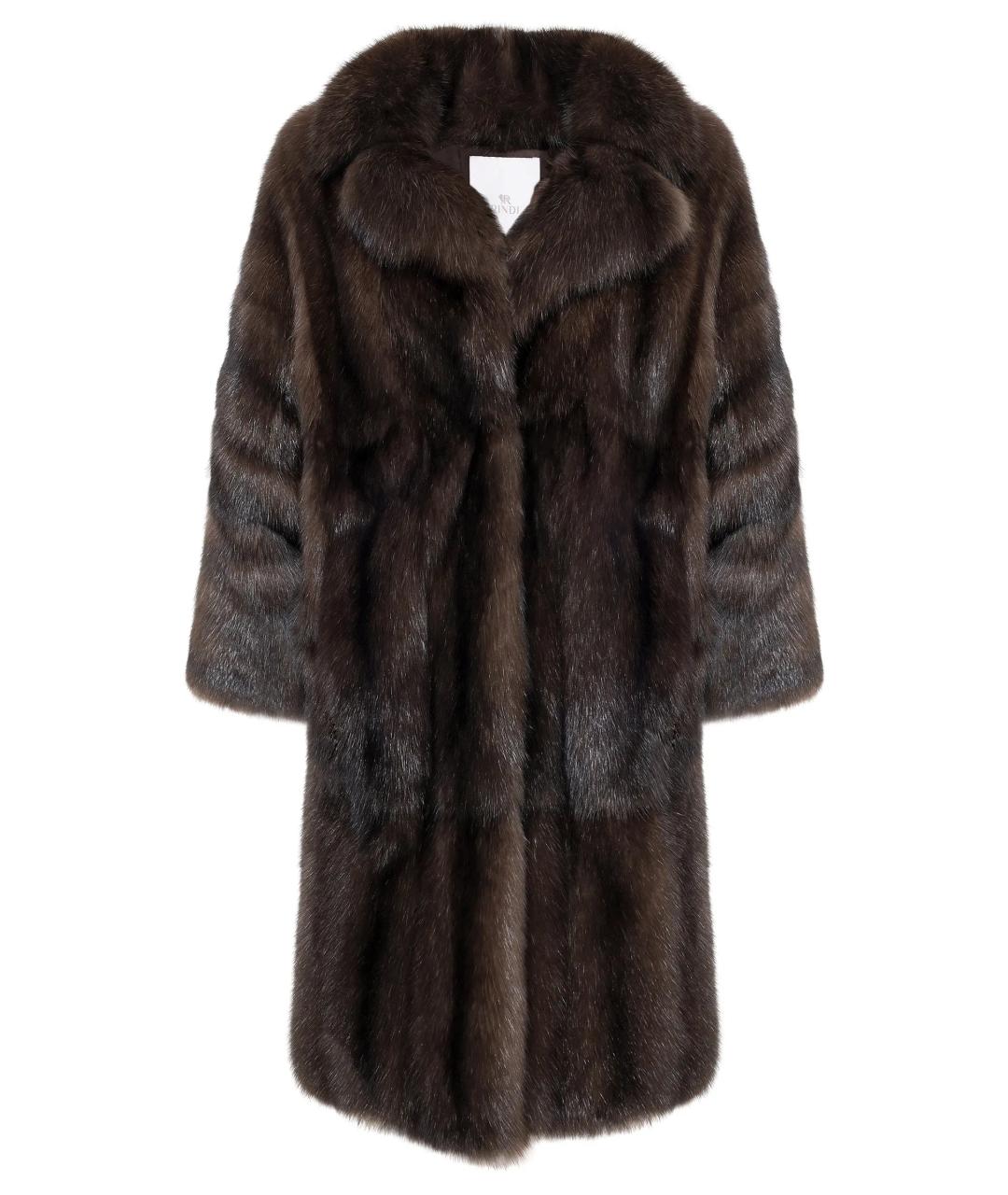 RINDI Коричневая меховая шуба, фото 1