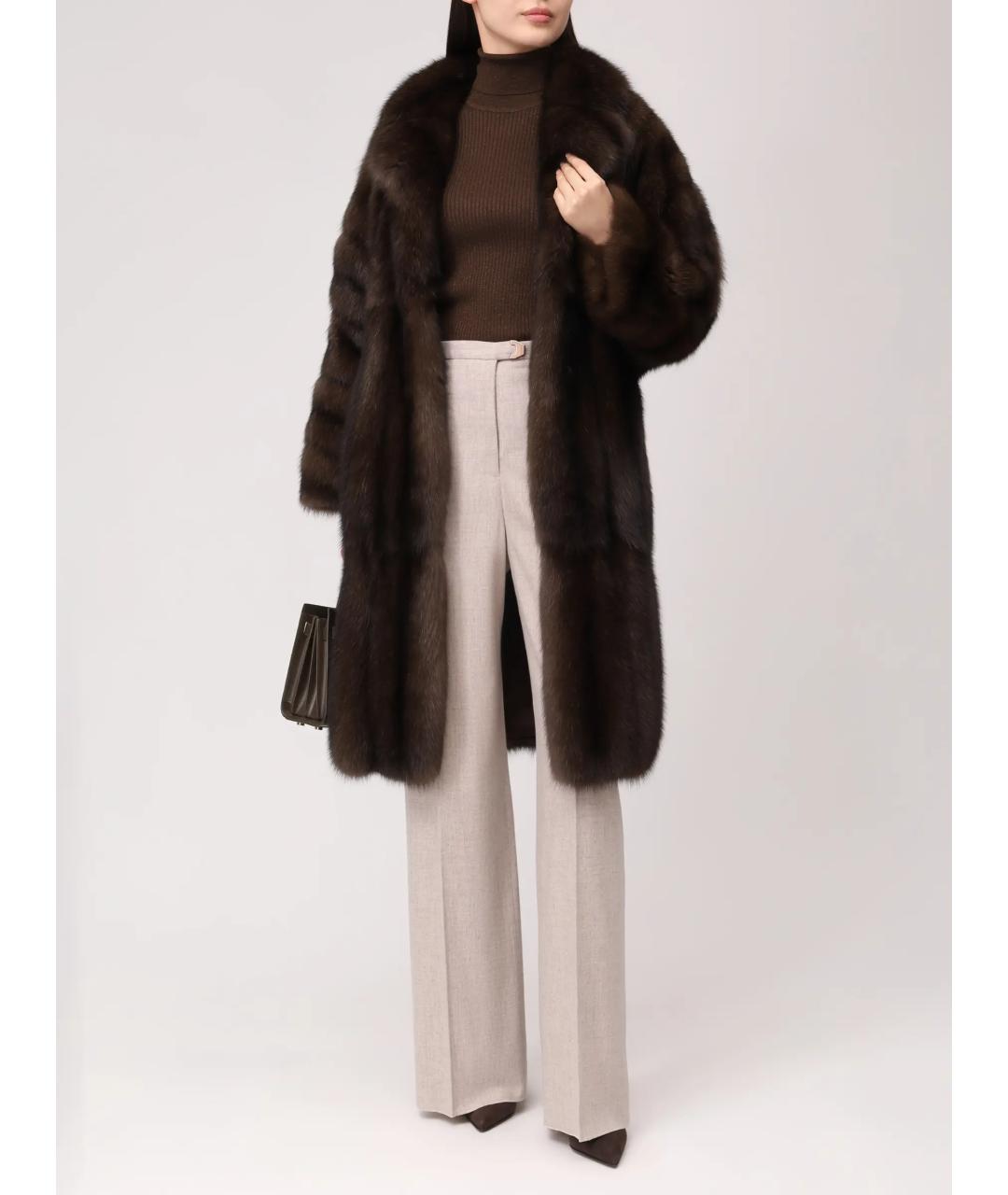 RINDI Коричневая меховая шуба, фото 2