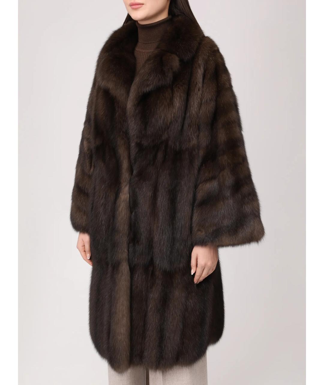 RINDI Коричневая меховая шуба, фото 4