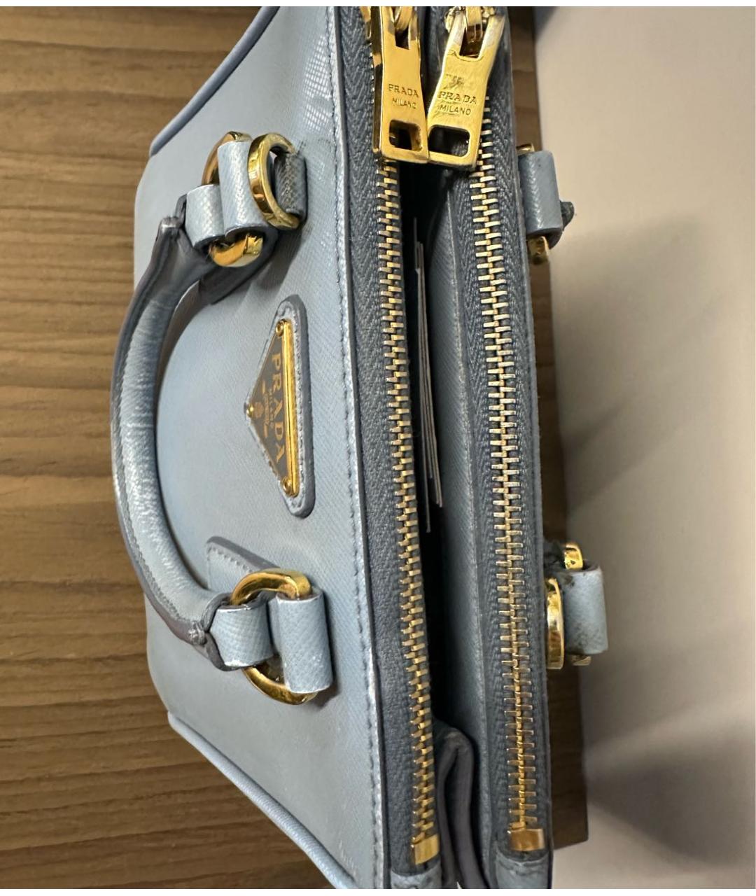 PRADA Голубая кожаная сумка через плечо, фото 4