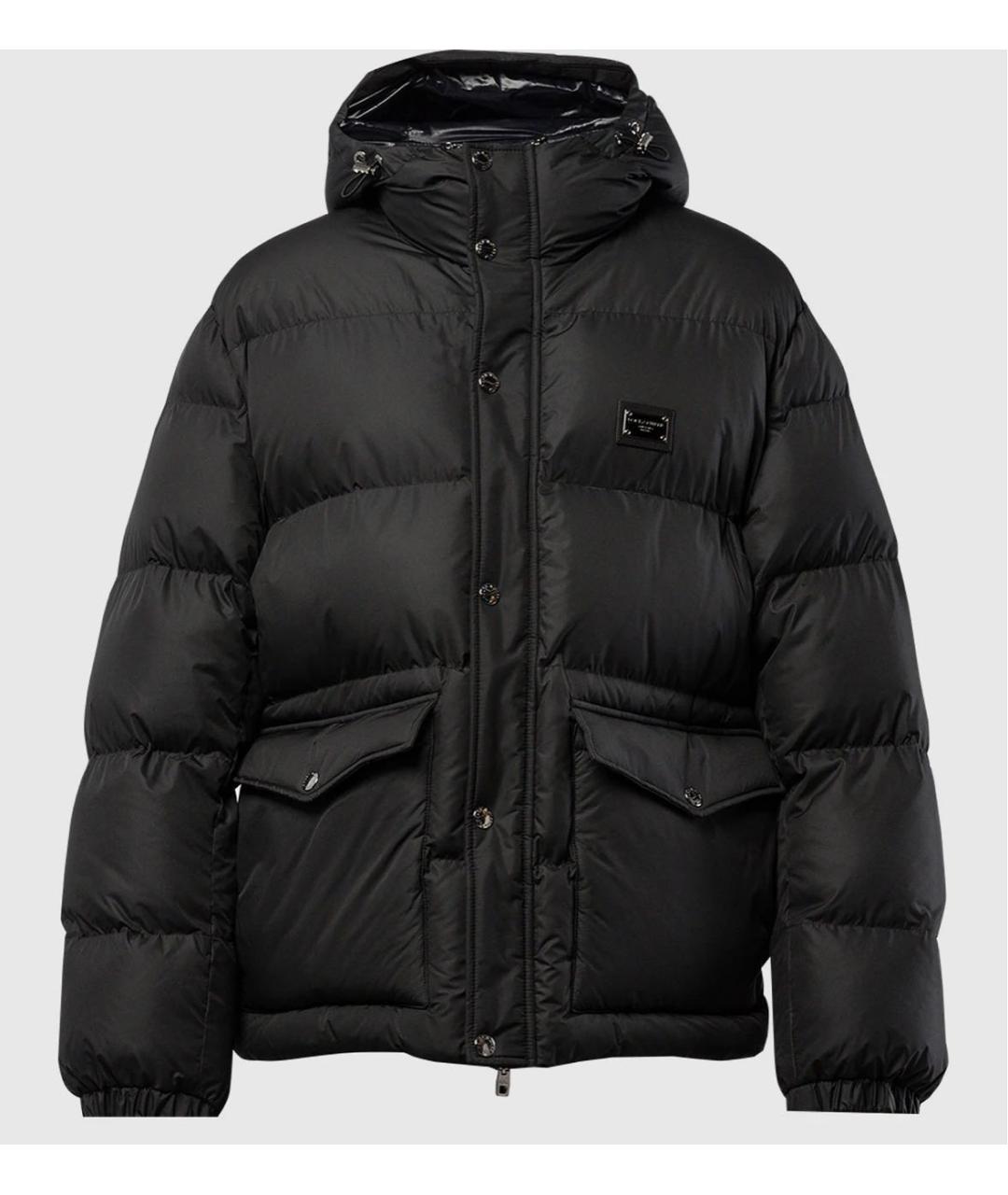 DOLCE&GABBANA Черный полиэстеровый пуховик, фото 9