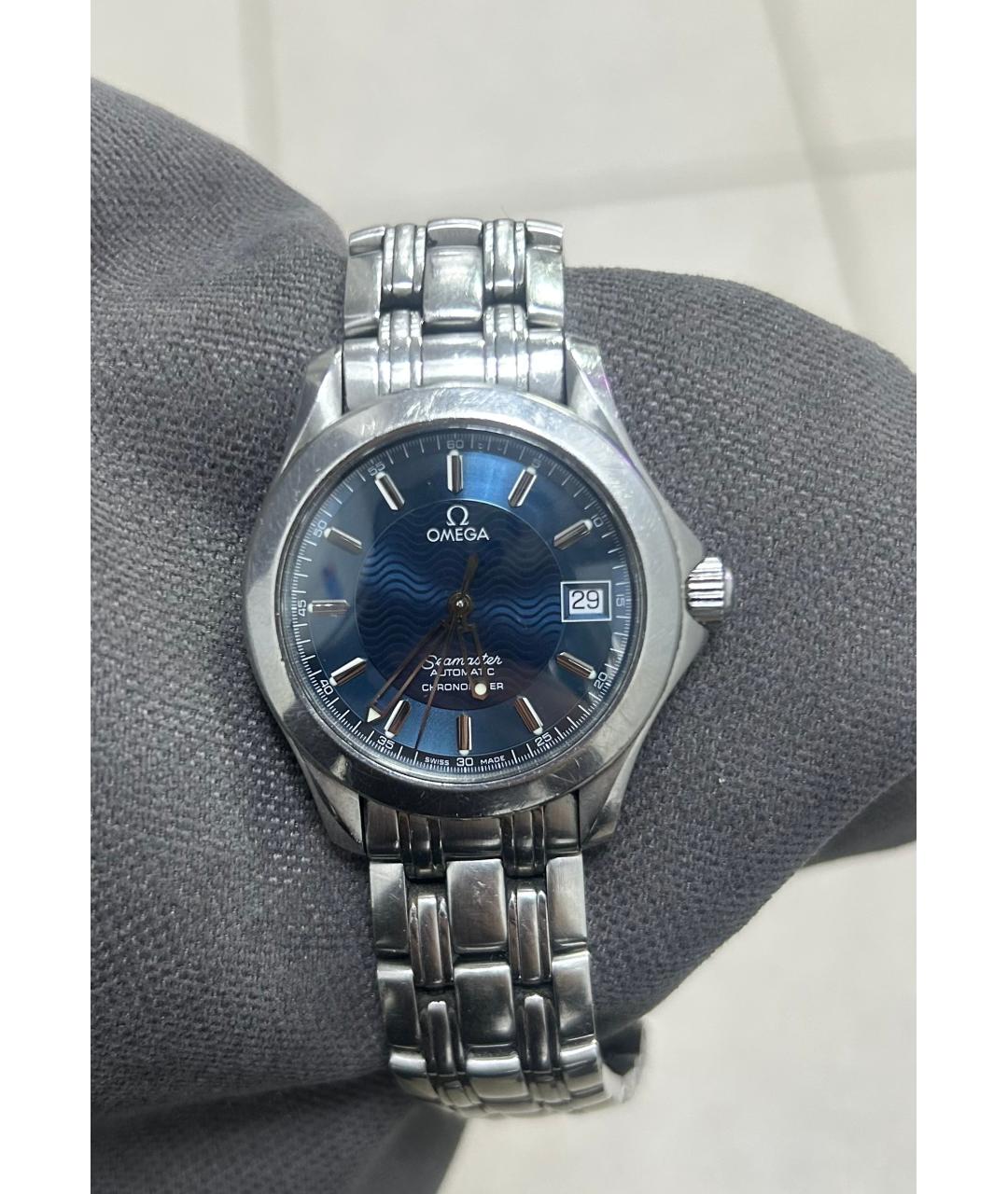 OMEGA Серебряные стальные часы, фото 4