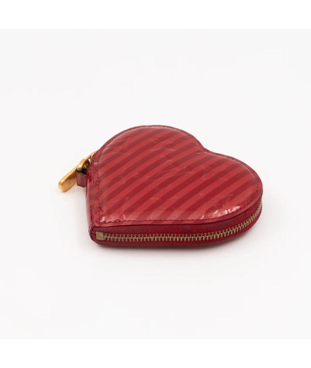 LOUIS VUITTON Бордовый кошелек из лакированной кожи, фото 7