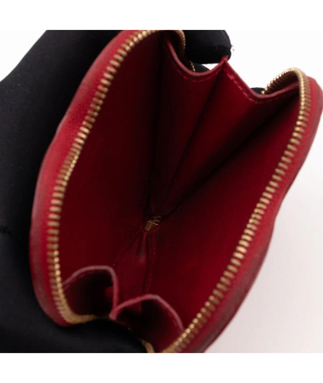 LOUIS VUITTON Бордовый кошелек из лакированной кожи, фото 4