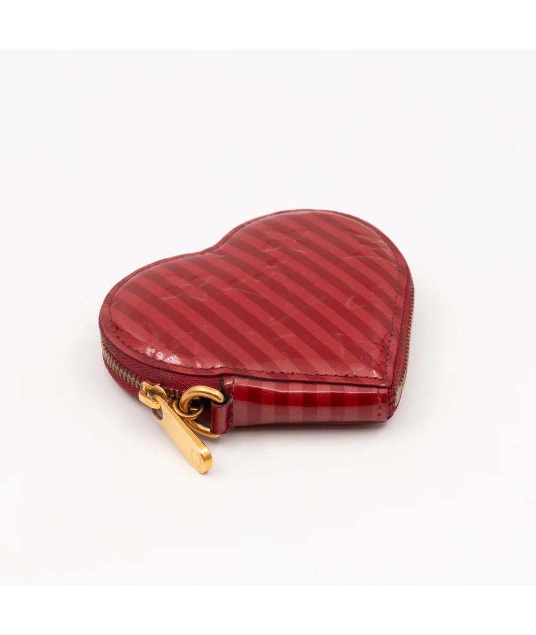 LOUIS VUITTON Бордовый кошелек из лакированной кожи, фото 6